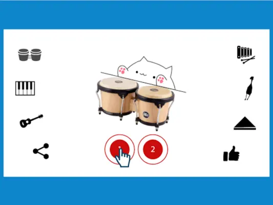 Bongo Cat Musical Instruments android App screenshot 2